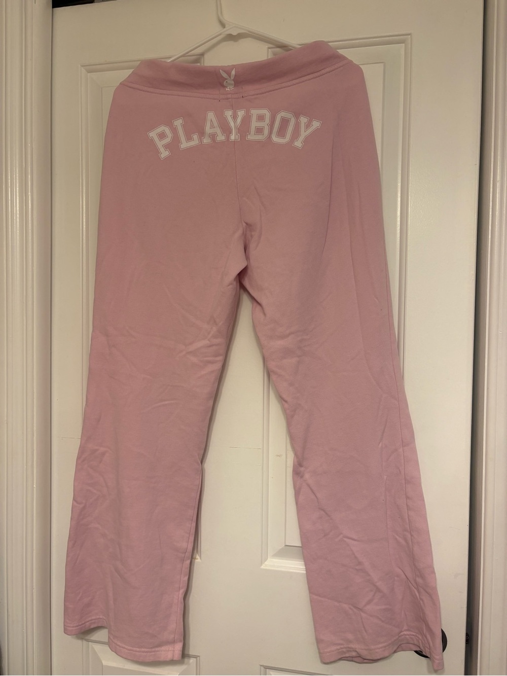 PLAYBOY Light Pink woman’s sweatpants with white Back Logo